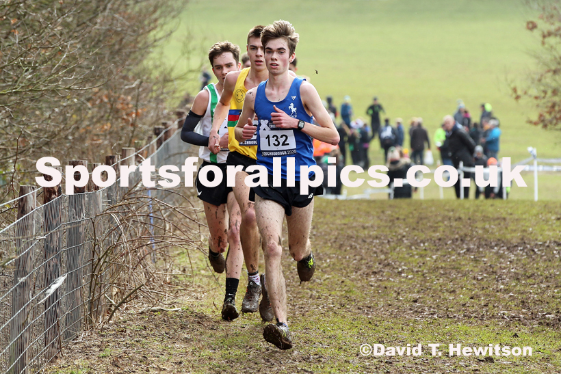 Mens under-20s, 2020 British Athletics Inter Counties Cross Country Champs., Prestwold Hall, Loughborough. Photo: David T. Hewitson/Sports for All Pics